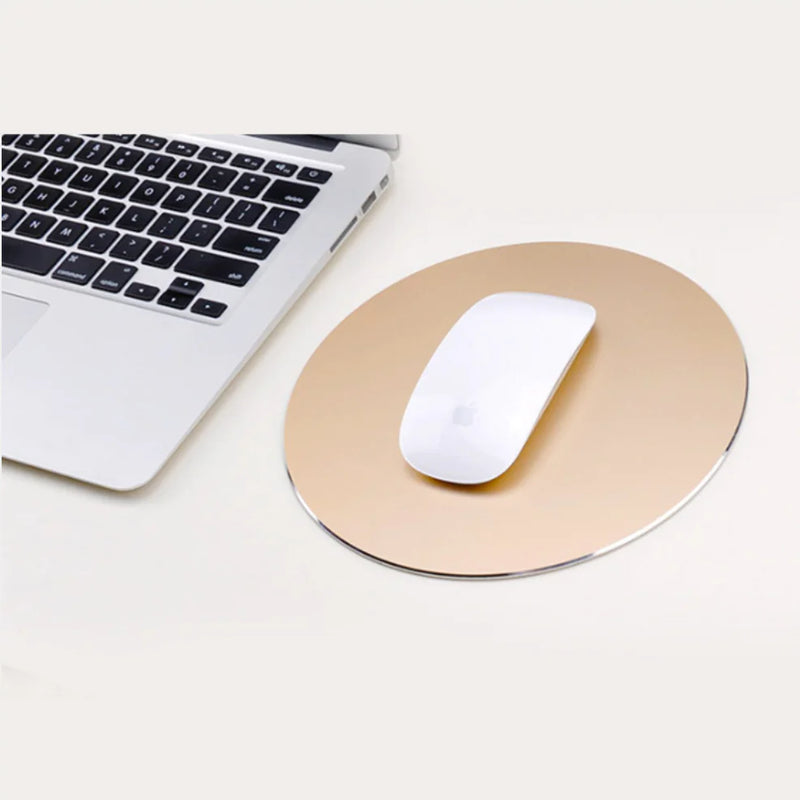 200mm Aluminum Alloy Mini Mouse Pad for Gaming & Office