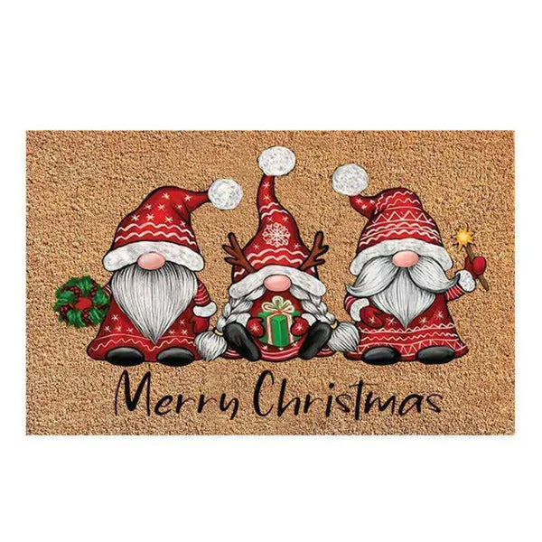 Christmas Gnome Doormat for Indoor and Outdoor Use