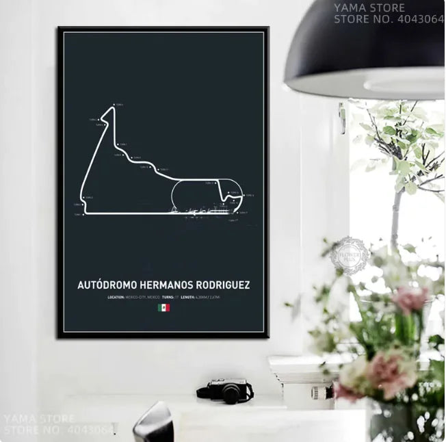 Formula One Circuit Wall Art Canvas