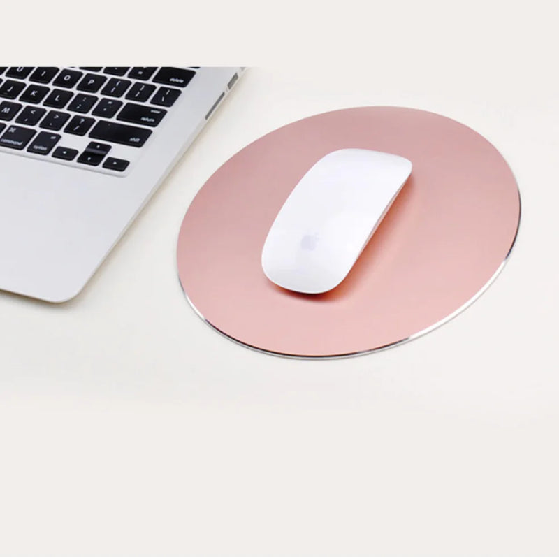 200mm Aluminum Alloy Mini Mouse Pad for Gaming & Office