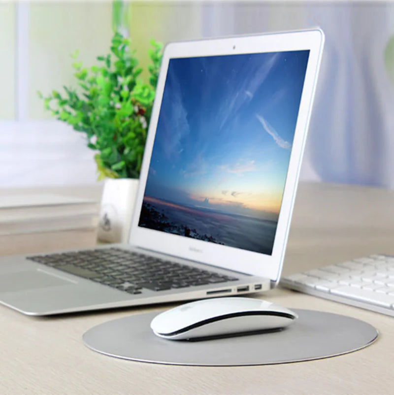 200mm Aluminum Alloy Mini Mouse Pad for Gaming & Office