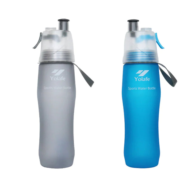 Portable Sports Spray Water Bottle - Plastic Design