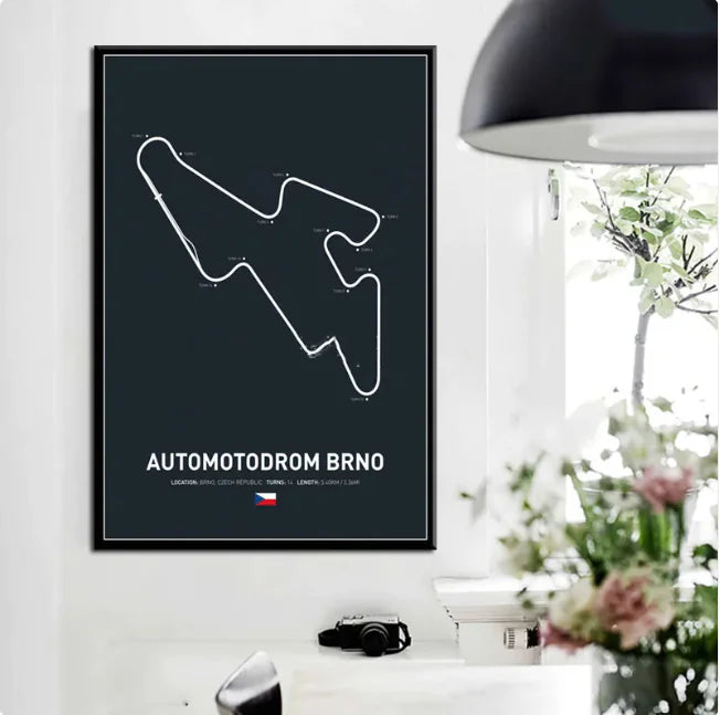 Formula One Circuit Wall Art Canvas