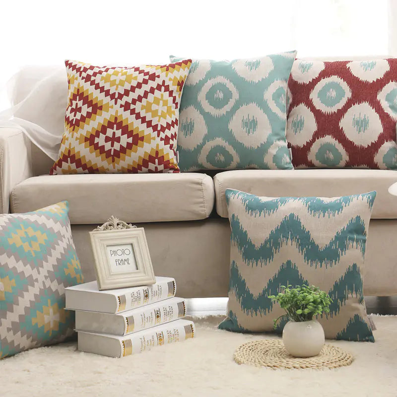 Cotton and Linen Decorative Pillow