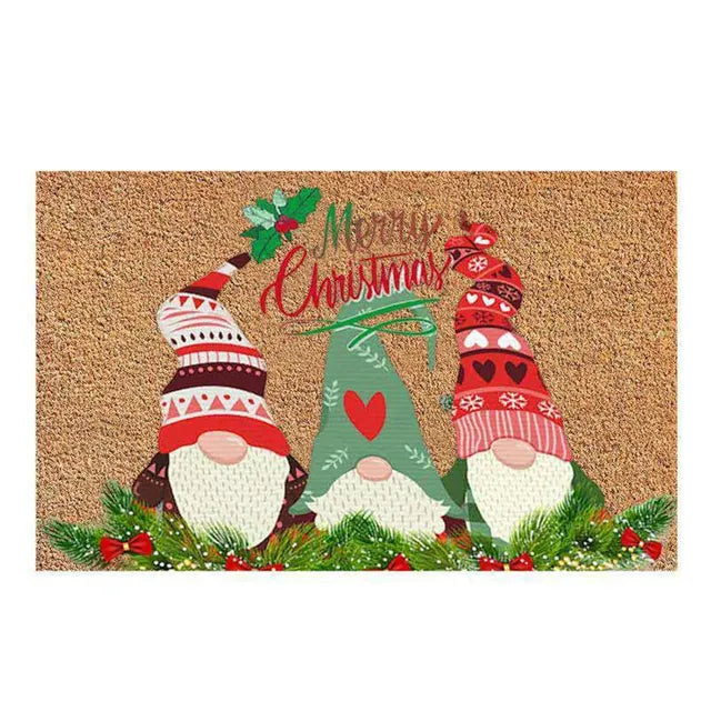 Christmas Gnome Doormat for Indoor and Outdoor Use