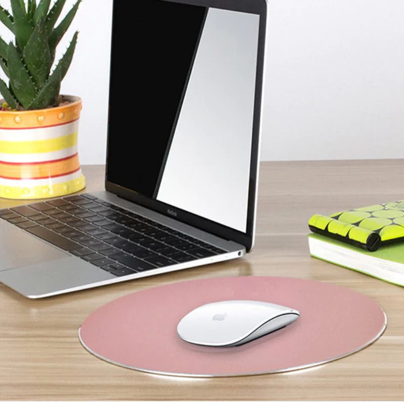 200mm Aluminum Alloy Mini Mouse Pad for Gaming & Office