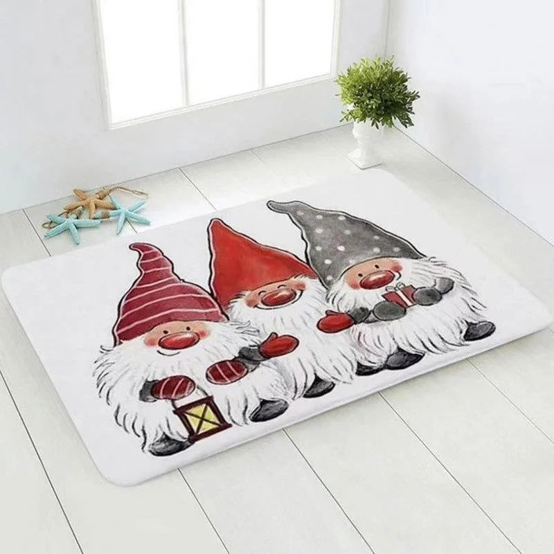 Christmas Gnome Doormat for Indoor and Outdoor Use